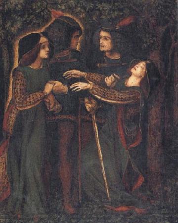 Dante Gabriel Rossetti How They Met Themselves Norge oil painting art